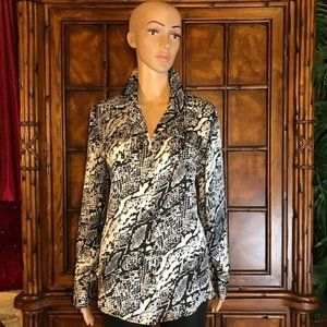 Jones New York Snake Charmeuse Blouse